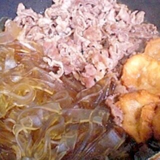 仙台麩を使って！　「くず切りと仙台麩の煮物」　♪♪